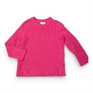 Vibrant Pink Cable Knit Sweater
